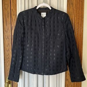 Armani Collizioni Navy Blue Silk Blend Jacket